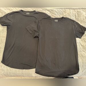 Pair of Cuts Clothing Curve Hem T-Shirts - Black - Medium